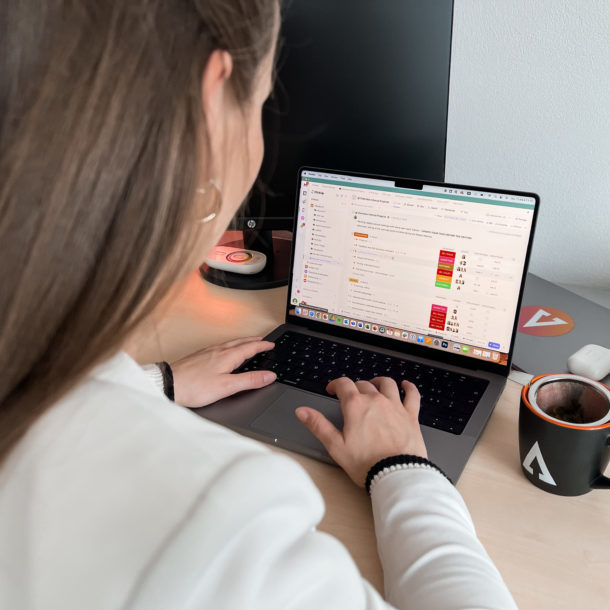 Team member working on ClickUp